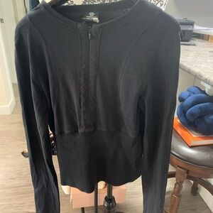 VERSACE JEANS - “AUTHENTIC”Collection Black Long Sleeve Top